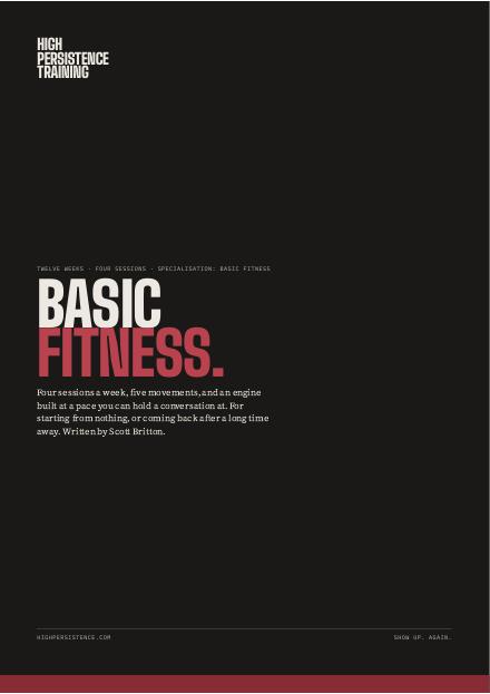 Basic Fitness programme cover