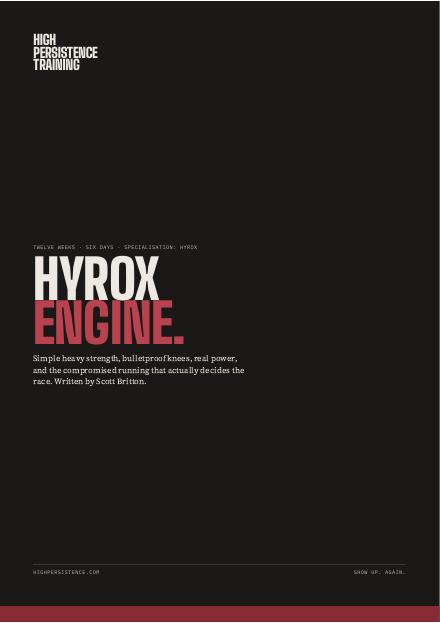 HYROX Engine programme cover